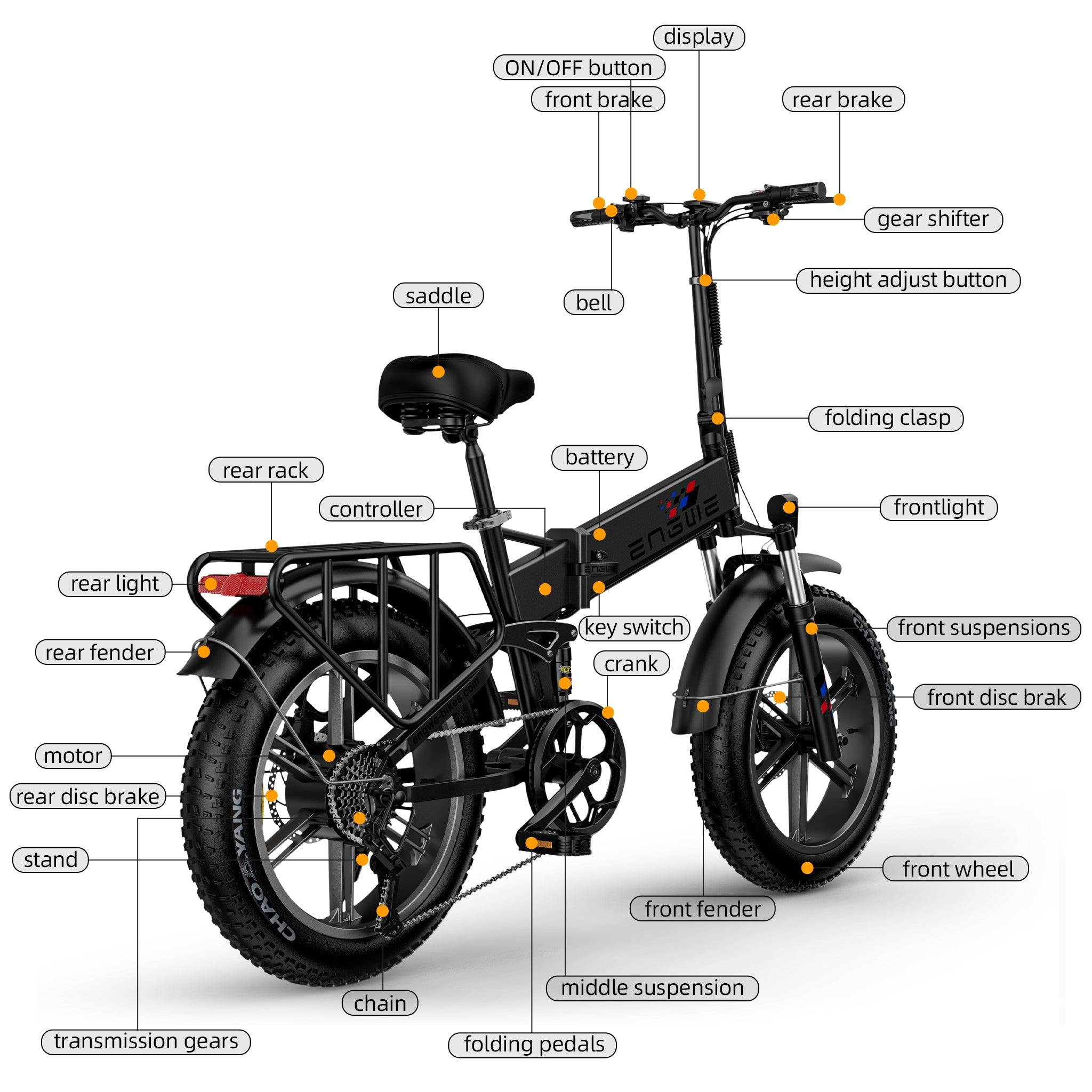 Engwe Engine X Electric bike-LOCO Scooters Dublin